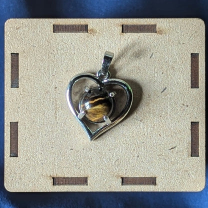 Heart shape stone with heart Metal Shape Pendant-Maitri Export | Crystals Store