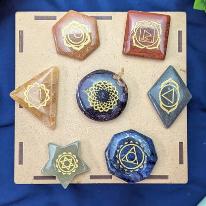 7 Chakra Geometry Set-Maitri Export | Crystals Store