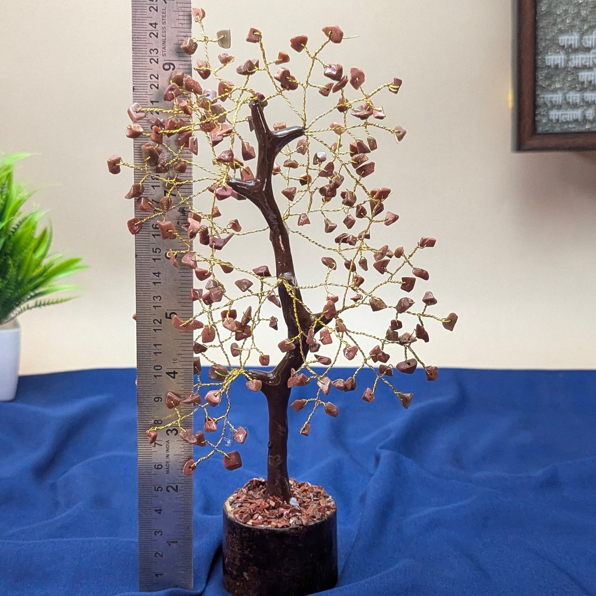 200 beads crystal stone tree-Red Goldstone-Maitri Export | Crystals Store