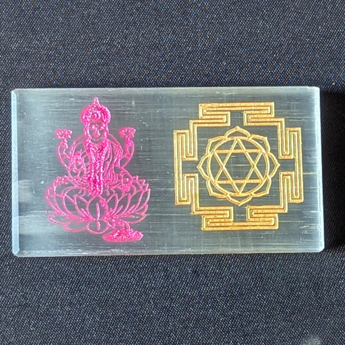 selenite Cleansing and Charging Plate ( 3x2 Inch )-Laxmi Shreeyantra-Maitri Export | Crystals Store