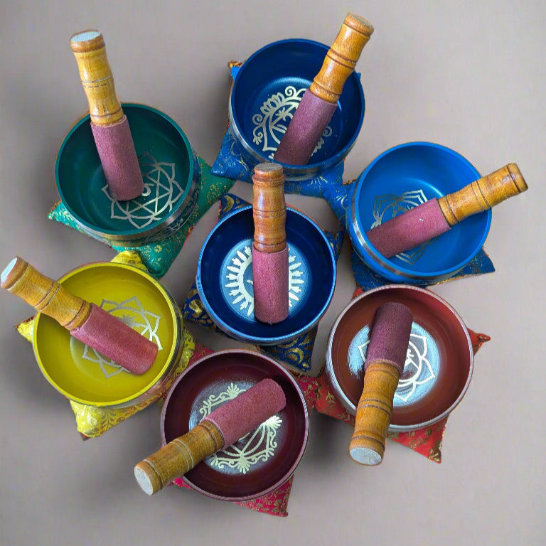 7 chakra Singing bowl set ( 4 inch )-Maitri Export | Crystals Store