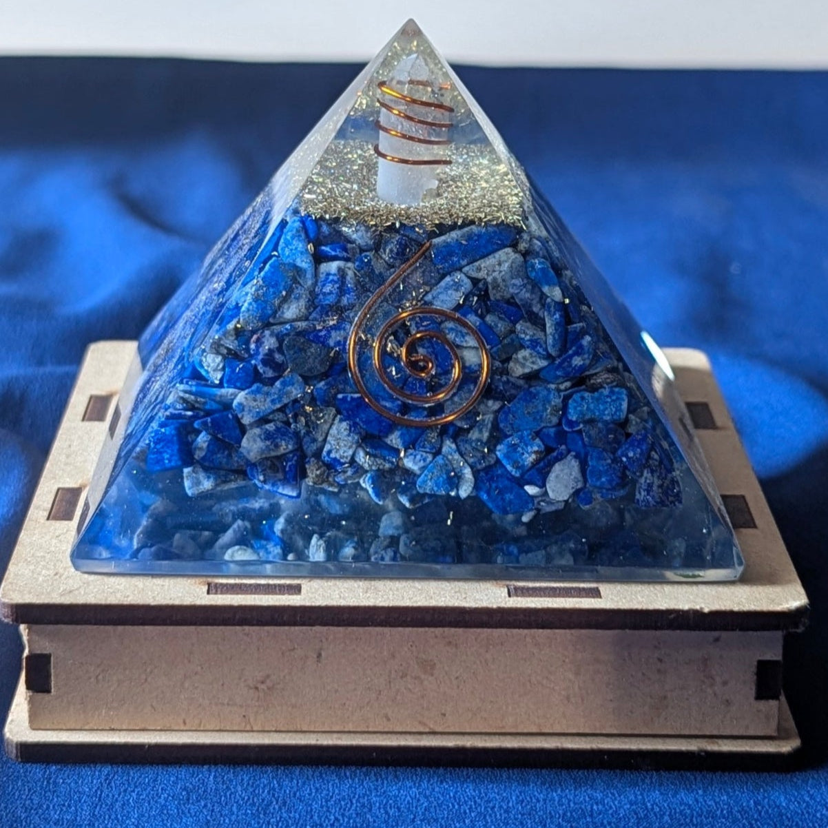 Single stone orgone pyramids-Lapis-Maitri Export | Crystals Store
