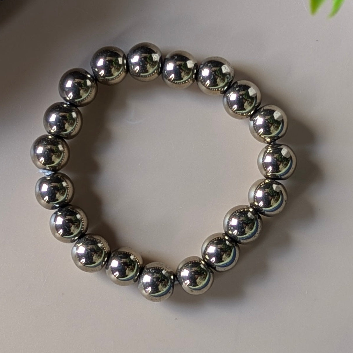 10mm round beads stretchable natural crystal bracelet.-Maitri Export | Crystals Store