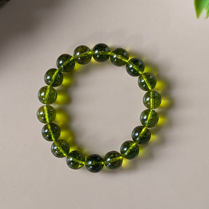 10mm round beads stretchable natural crystal bracelet.-Maitri Export | Crystals Store