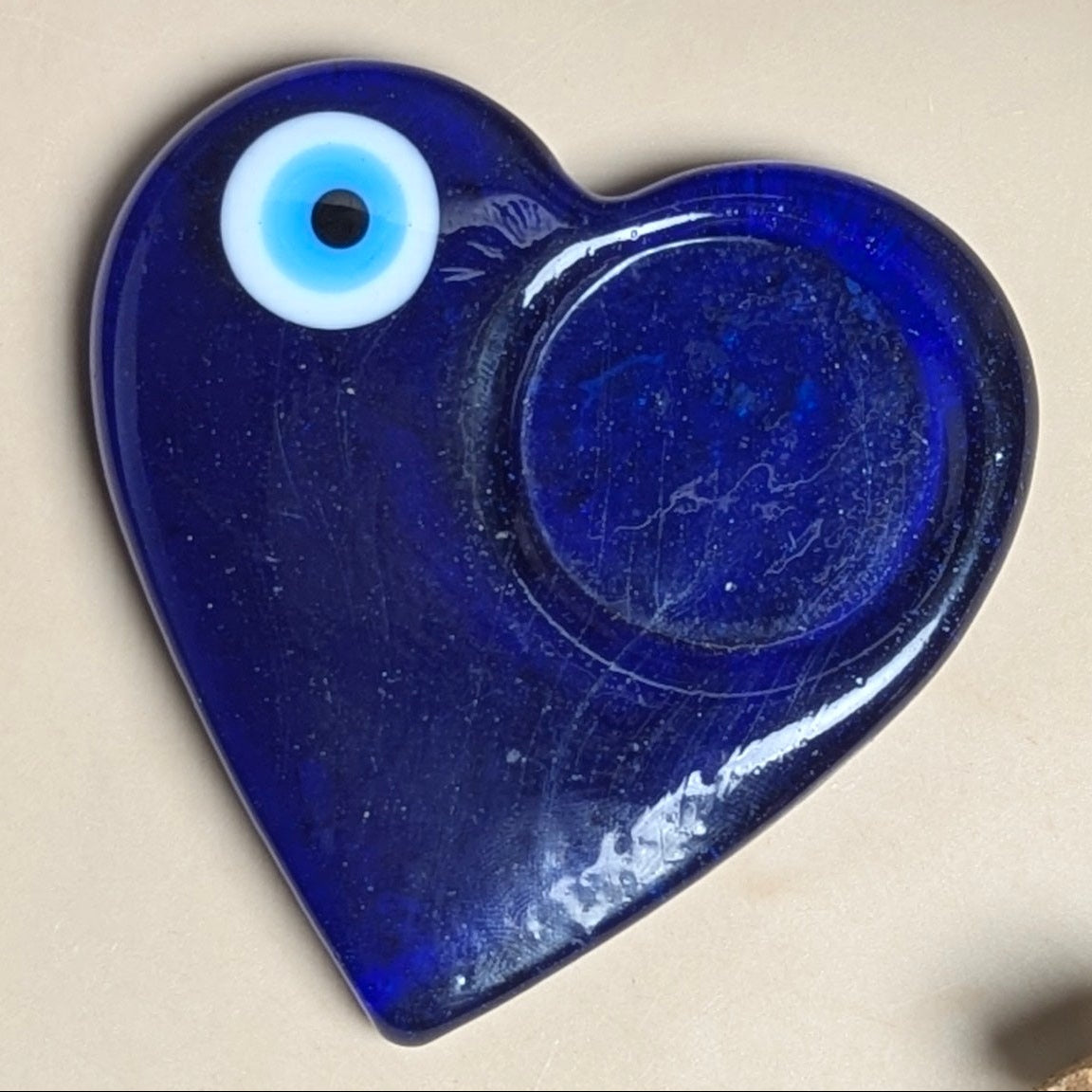 Evil Eye Candle Holder 2.5 Inch-Heart-Maitri Export | Crystals Store