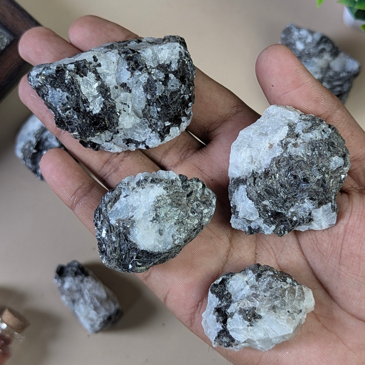 Rainbow moonstone rough / raw natural stone-500 gm-Maitri Export | Crystals Store