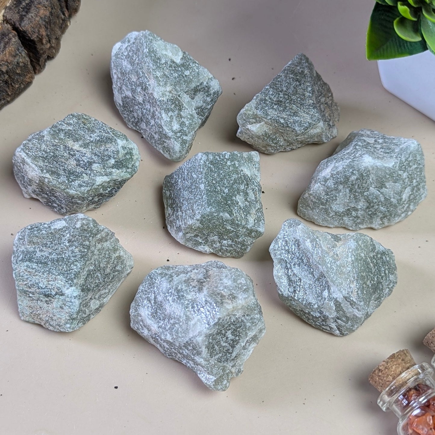 Green aventurine natural stone rough / raw-250 gm-Maitri Export | Crystals Store