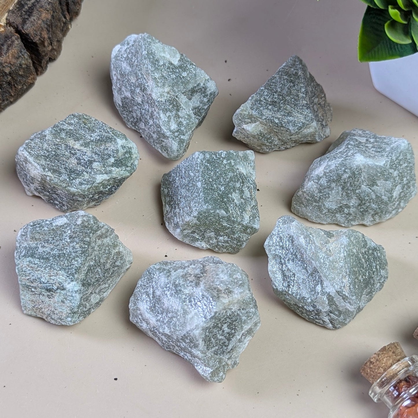 Green aventurine natural stone rough / raw-500 gm-Maitri Export | Crystals Store