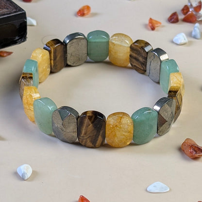 Oval Shape Faceted Crystal Beads bracelet-Money Magnet-Maitri Export | Crystals Store