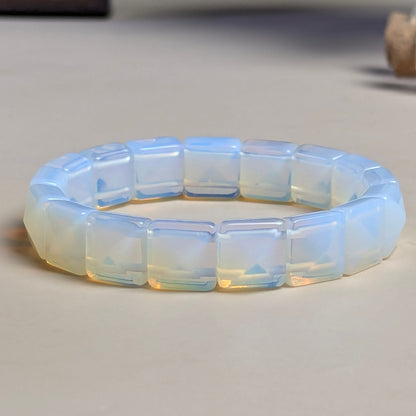 Pyramid facets square bracelet-Opal-Maitri Export | Crystals Store