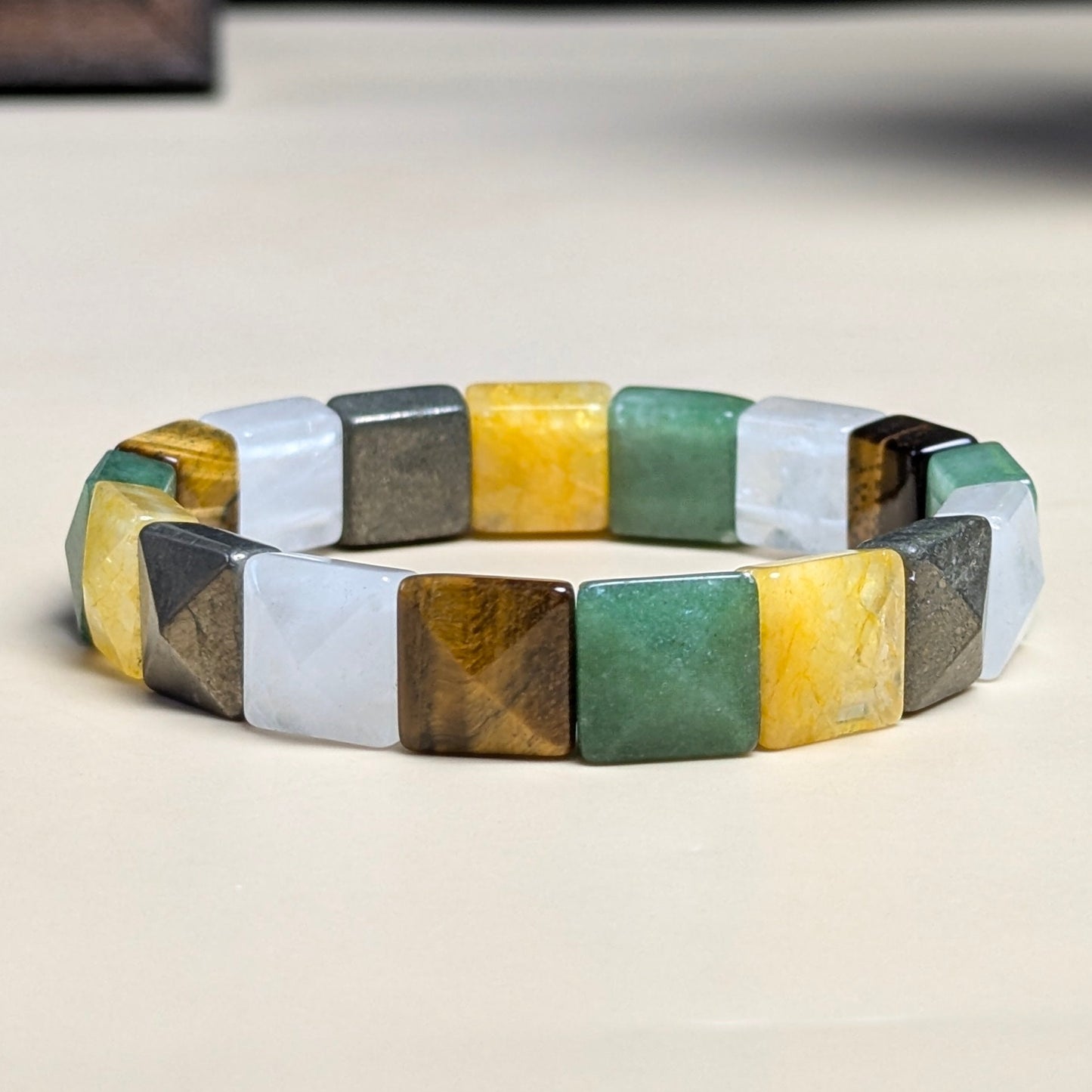 Pyramid facets square bracelet-Money magnet-Maitri Export | Crystals Store