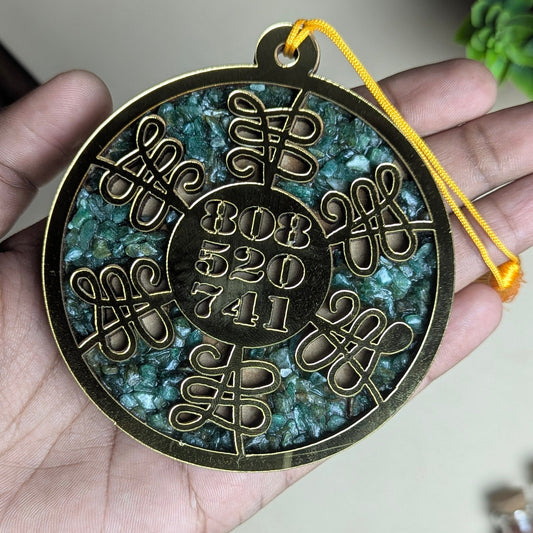 Green jade organ zibu symbol hanger-Maitri Export | Crystals Store