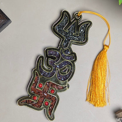 Swastik Trishul Om Hanger-Maitri Export | Crystals Store