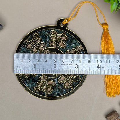 Green jade organ zibu symbol hanger-Maitri Export | Crystals Store
