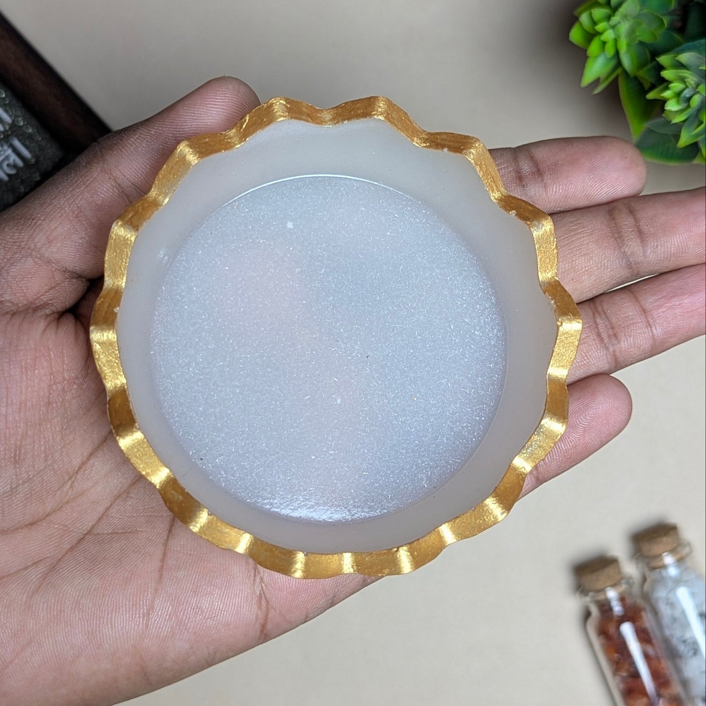 Selenite design orgone bowl-Maitri Export | Crystals Store