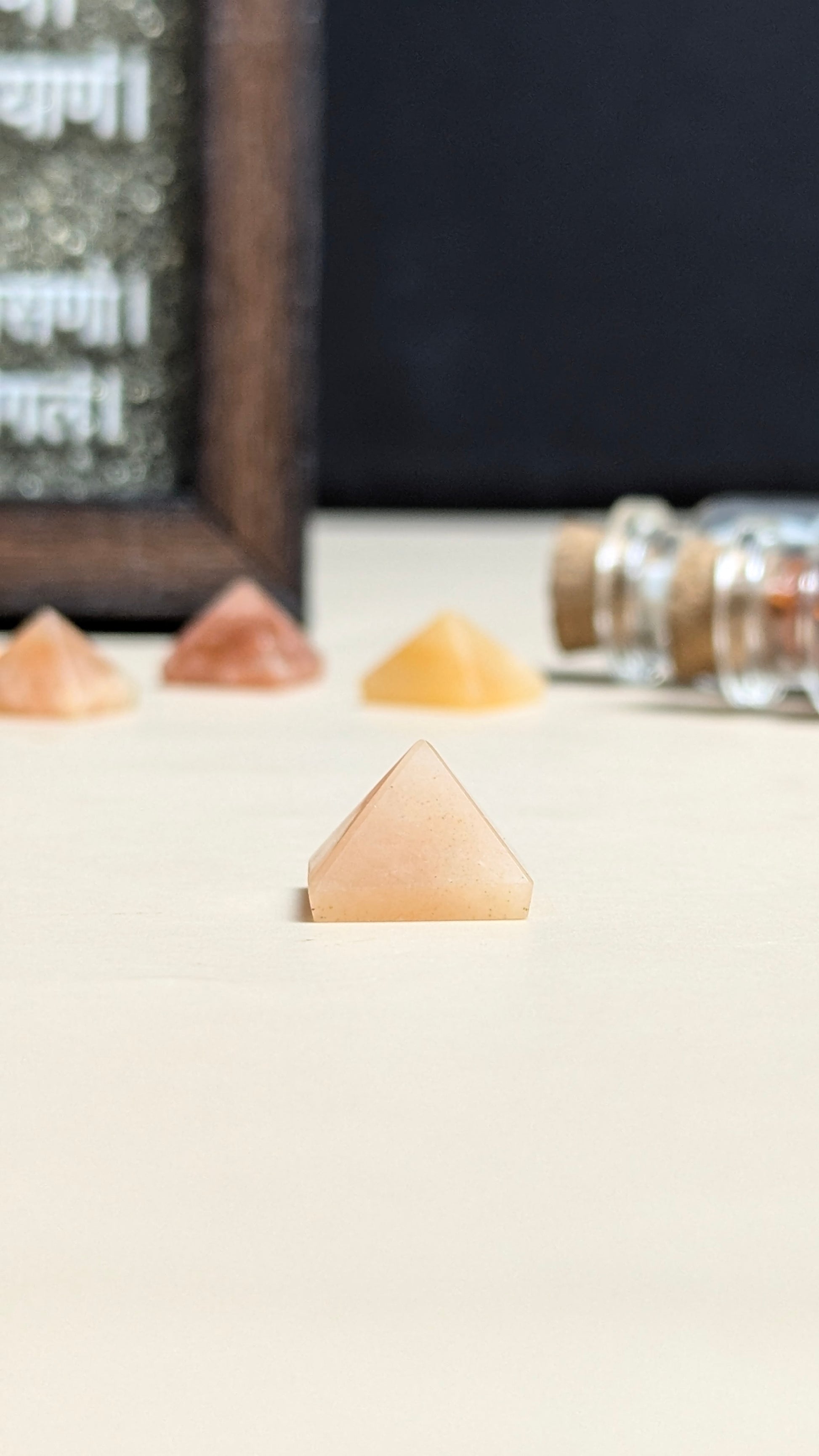 Crystal stone pyramids, mini ( 0.5 inch )-Red Aventurine-Maitri Export | Crystals Store