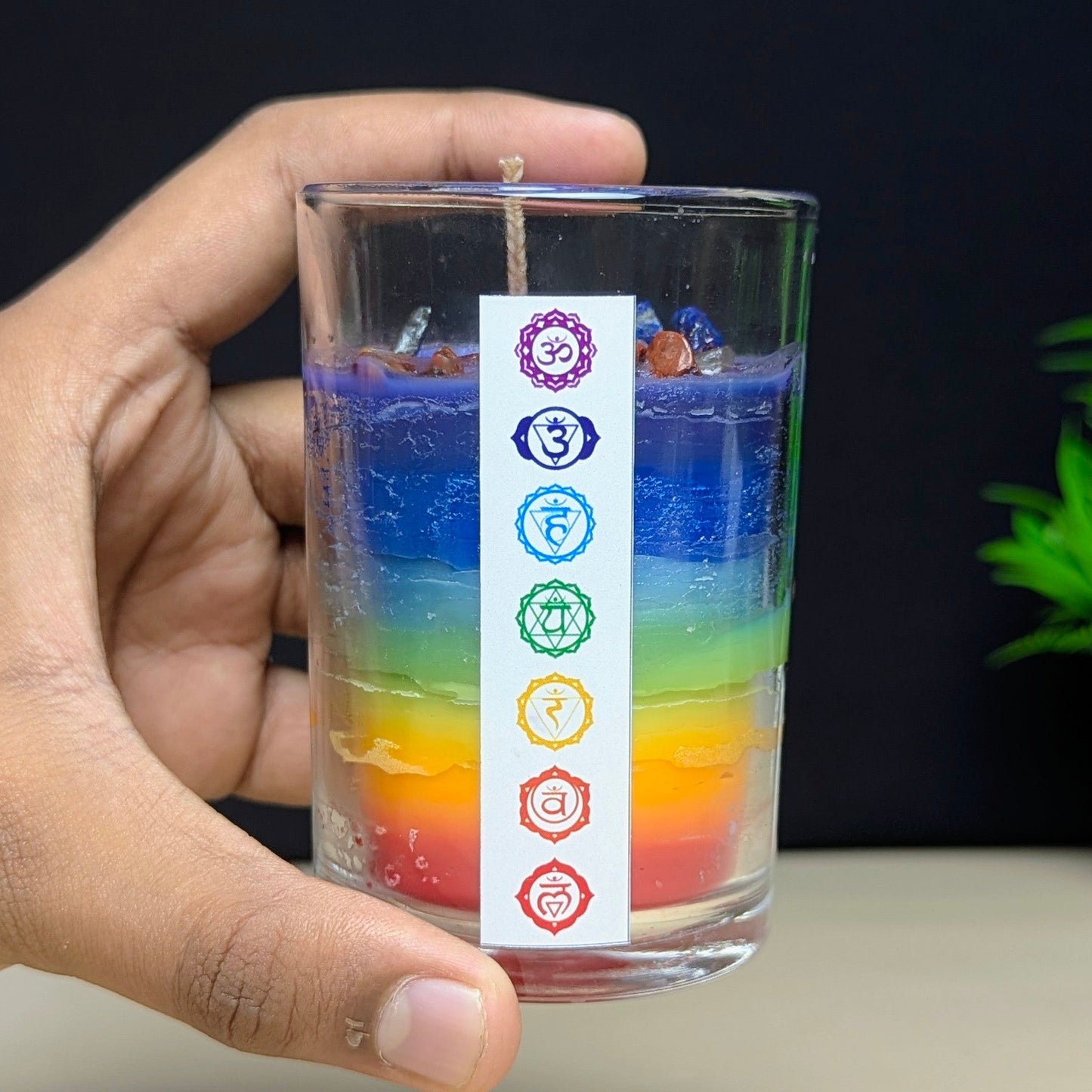 7 Chakra Candle Diya-Maitri Export | Crystals Store