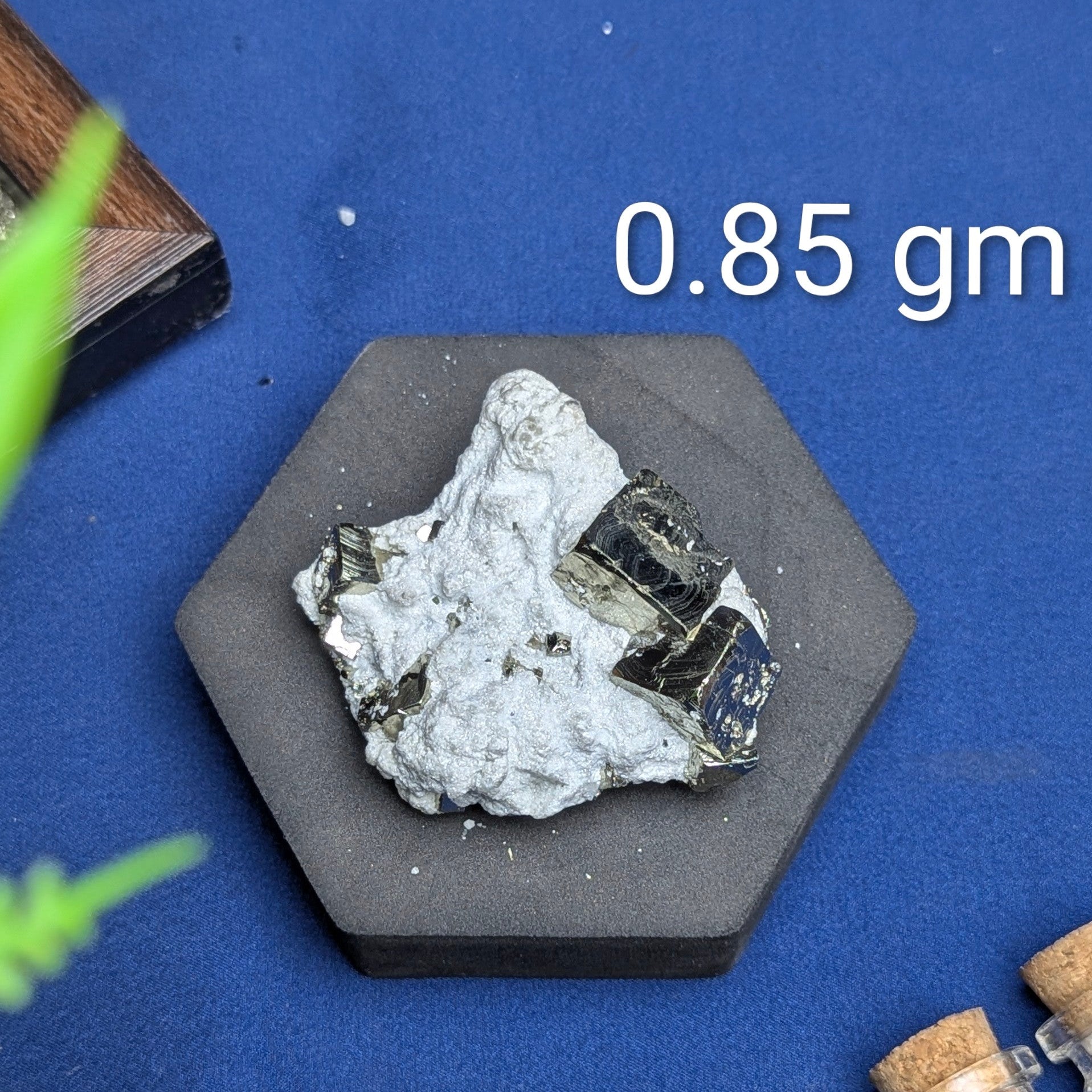 Pyrite Cluster Cubic With Quartz-10 - 0.85gm-Maitri Export | Crystals Store