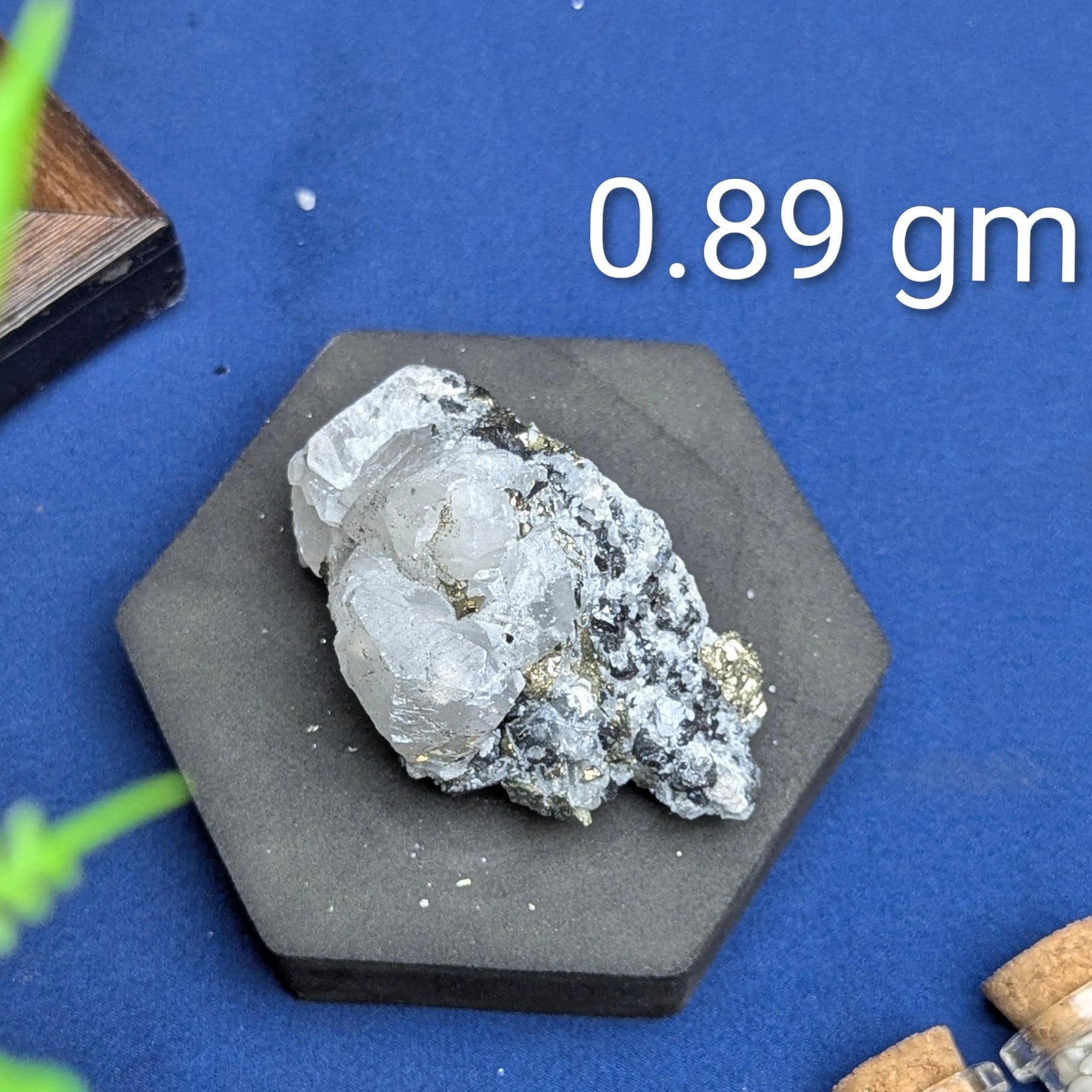 Pyrite Cluster Cubic With Quartz-9 - 0.89gm-Maitri Export | Crystals Store