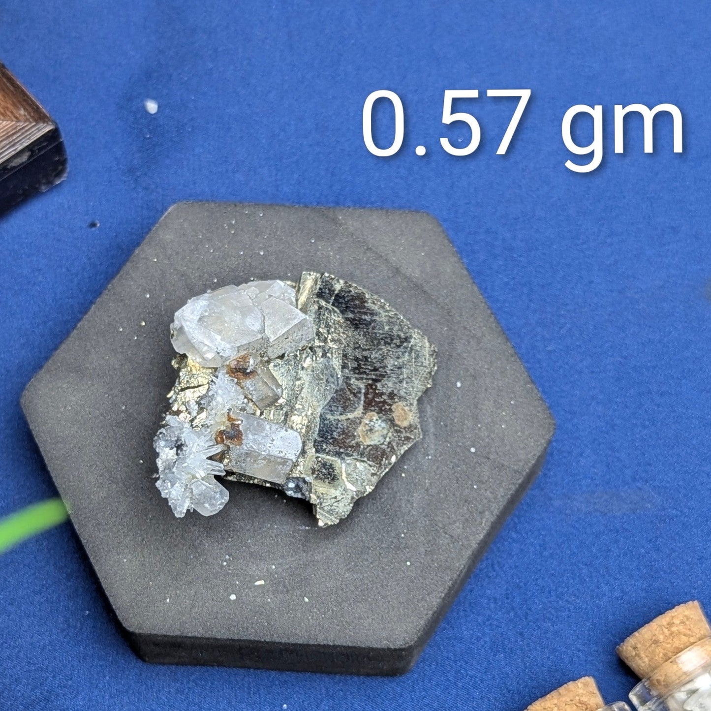 Pyrite Cluster Cubic With Quartz-13 - 0.57gm-Maitri Export | Crystals Store