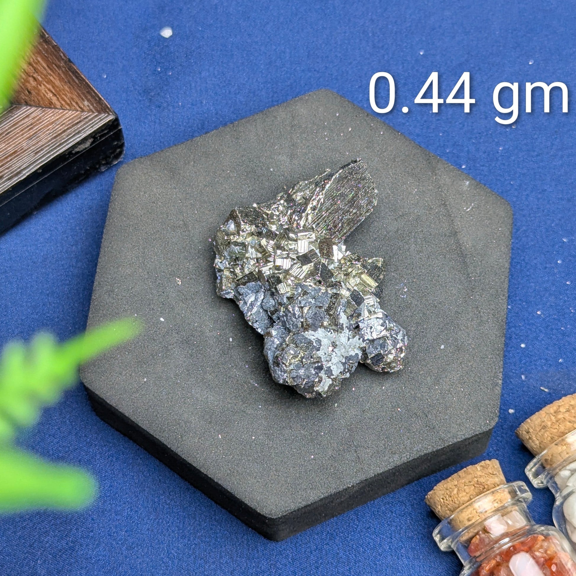 Pyrite Cluster Cubic With Quartz-14 - 0.44gm-Maitri Export | Crystals Store