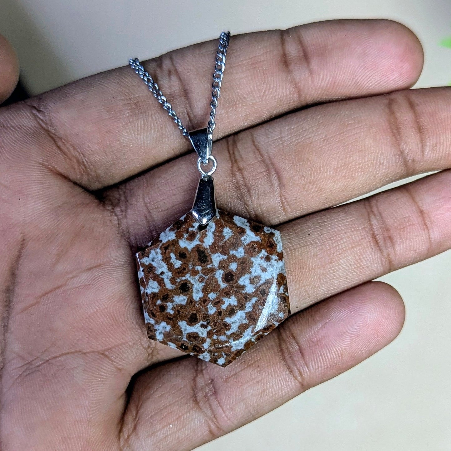David Star Pendant(25mm)-Cobra Jasper-Maitri Export | Crystals Store