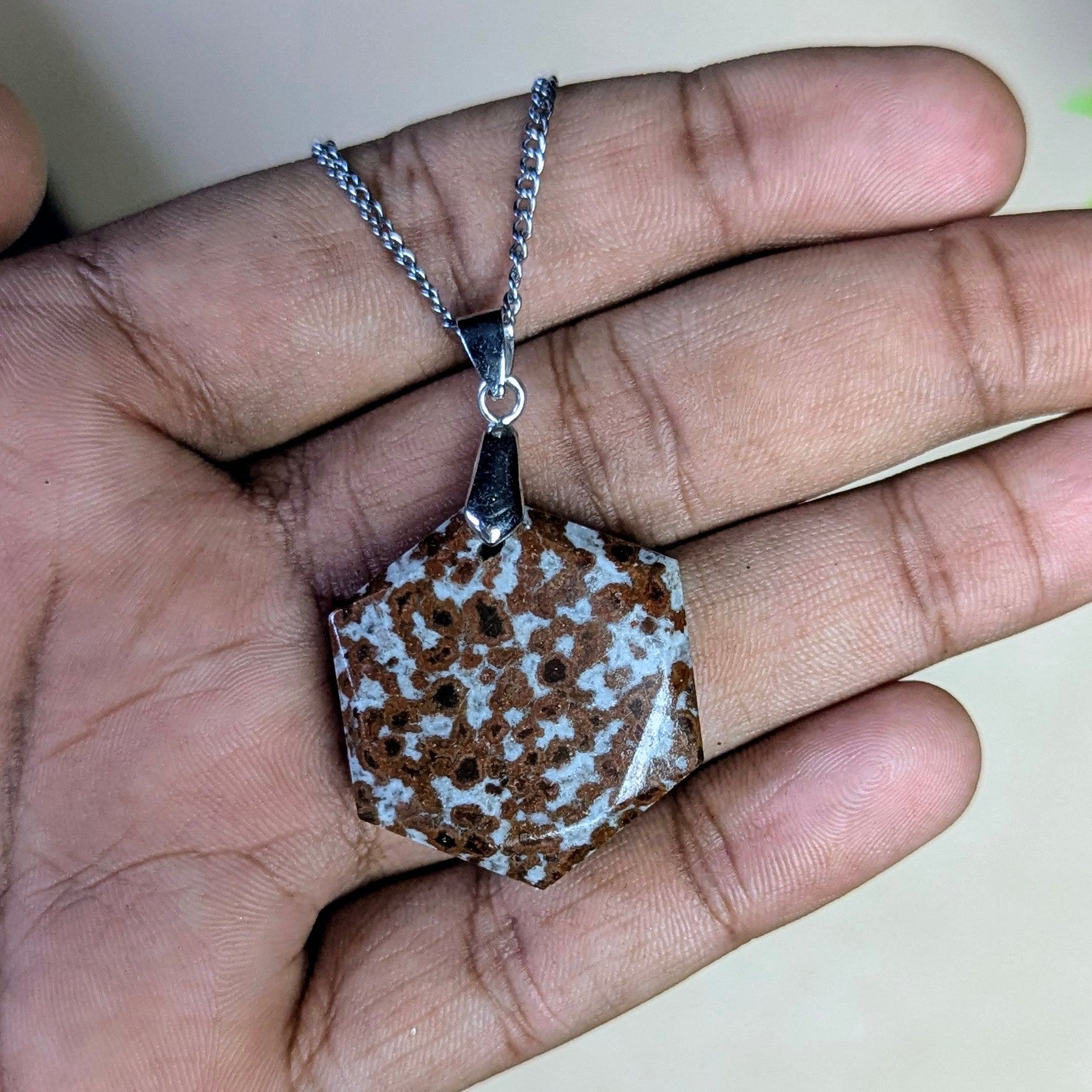 David Star Pendant(25mm)-Cobra Jasper-Maitri Export | Crystals Store