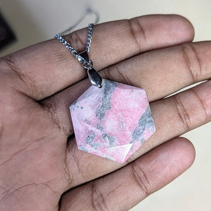 David Star Pendant(25mm)-Rhodochrosite-Maitri Export | Crystals Store