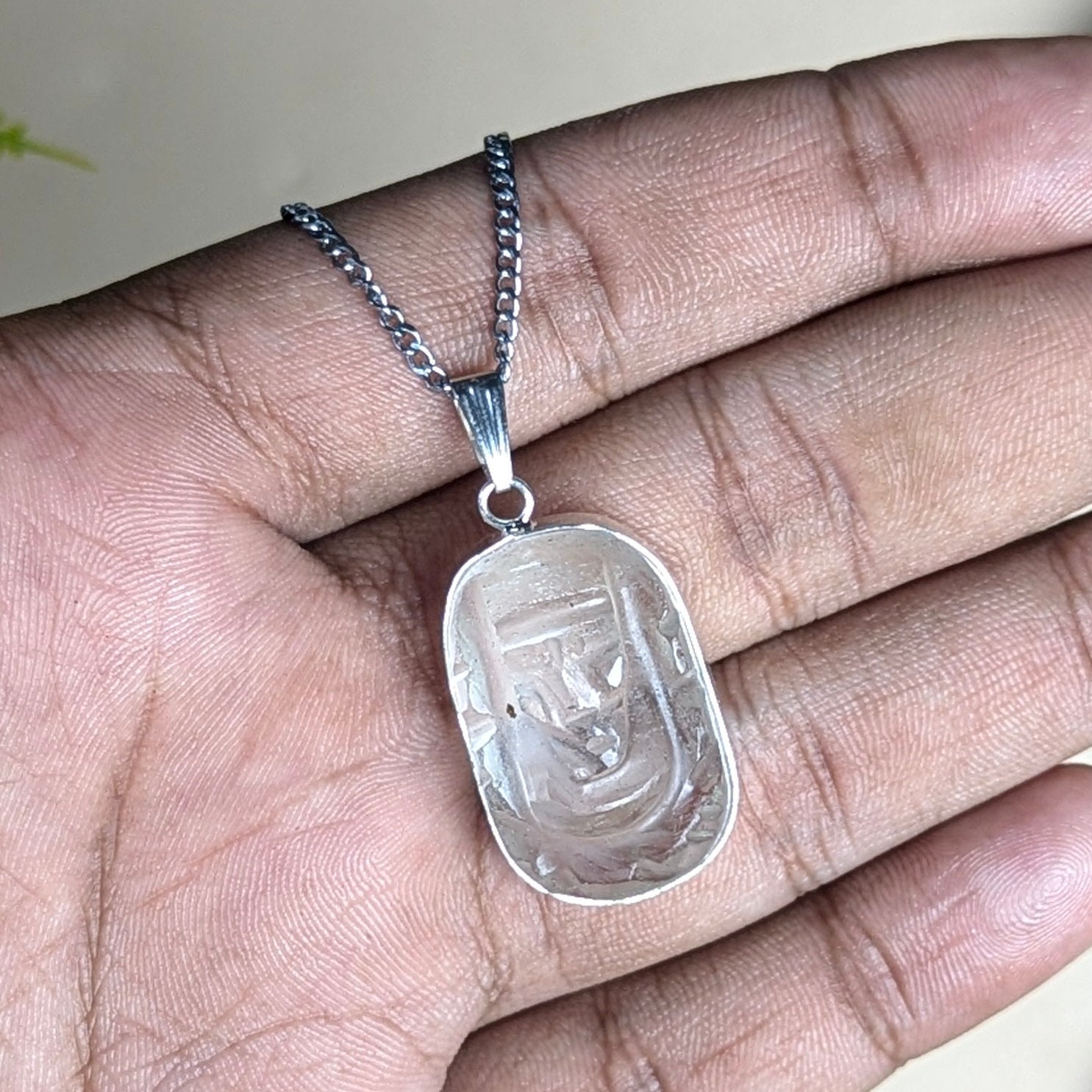Pocket Ganesha Pendant-Clear Quartz-Maitri Export | Crystals Store