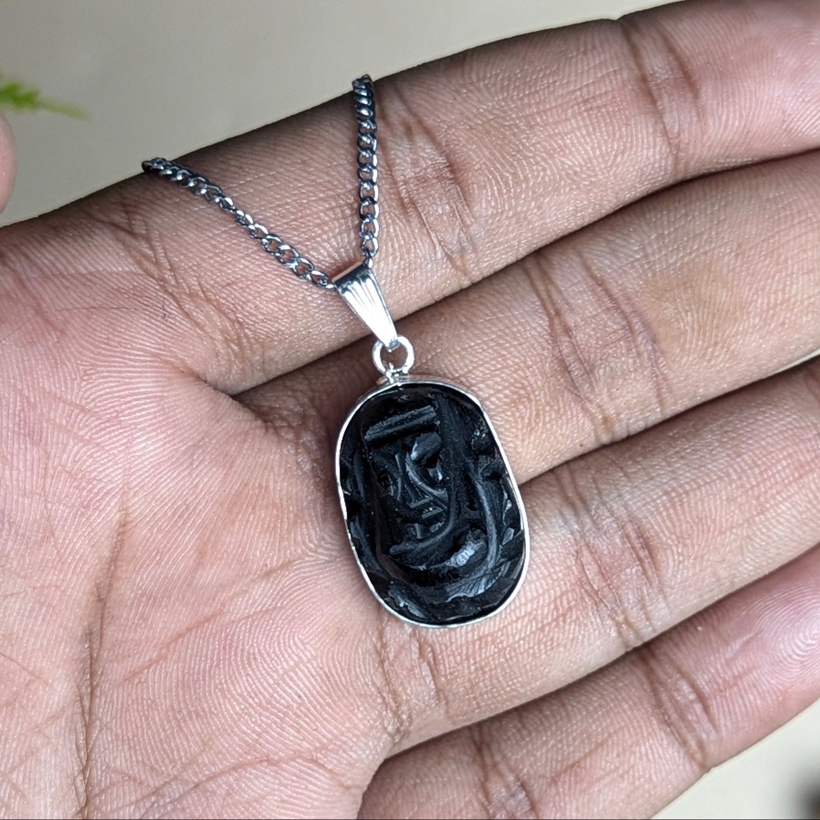 Pocket Ganesha Pendant-Black-Maitri Export | Crystals Store