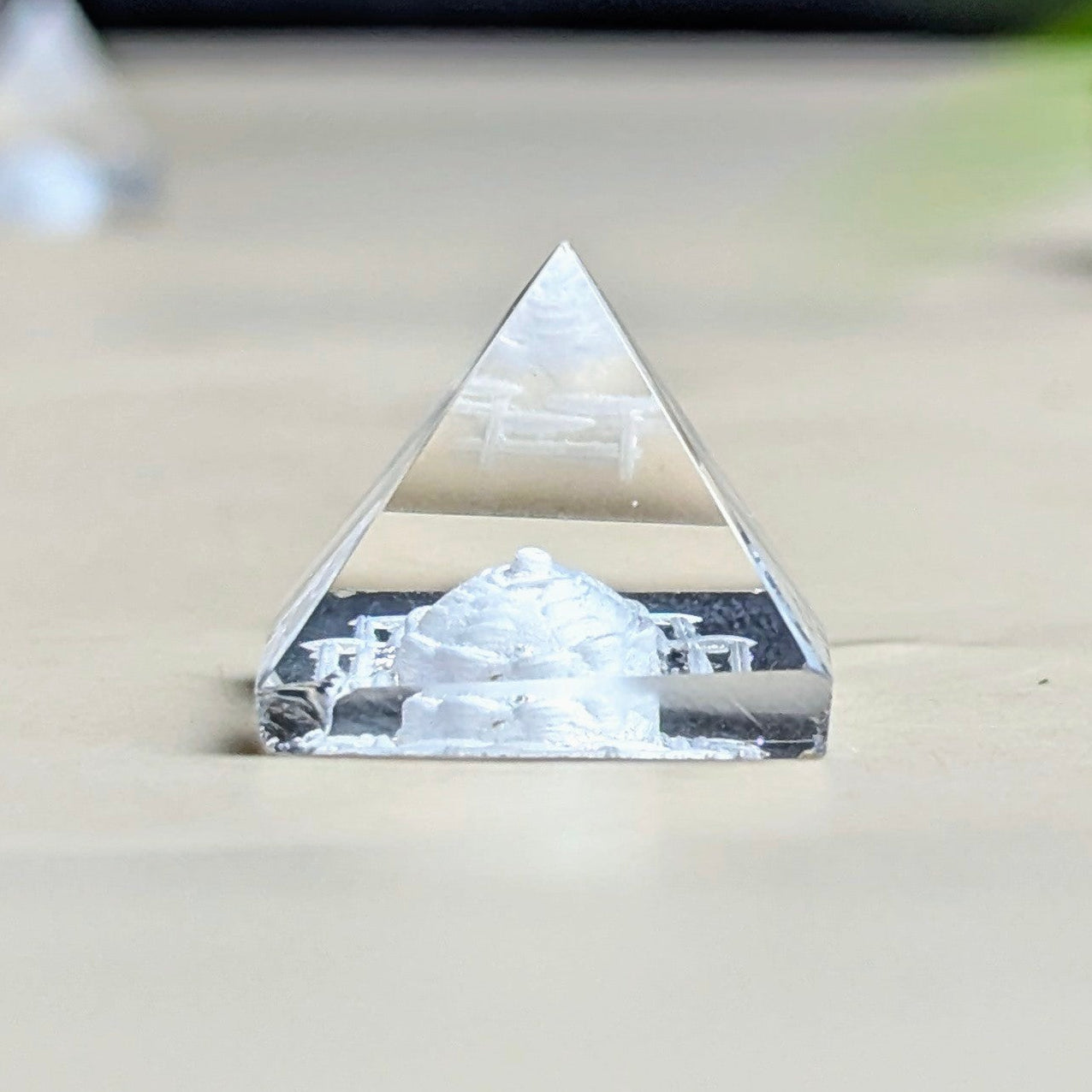 20 to 25mm Clear Quartz Shreeyantra Pyramid-Maitri Export | Crystals Store