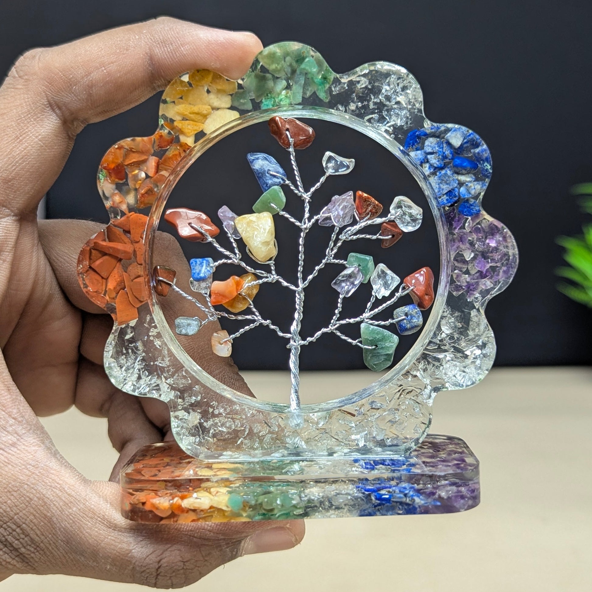 7 Chakra Flower Orgone Tree-Maitri Export | Crystals Store