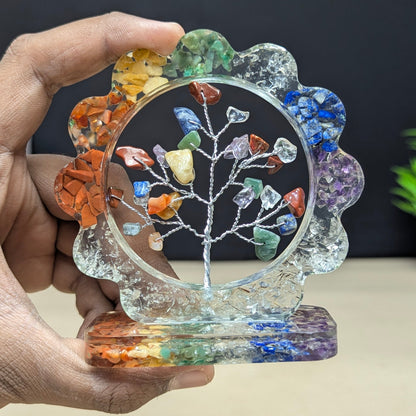 7 Chakra Flower Orgone Tree-Maitri Export | Crystals Store