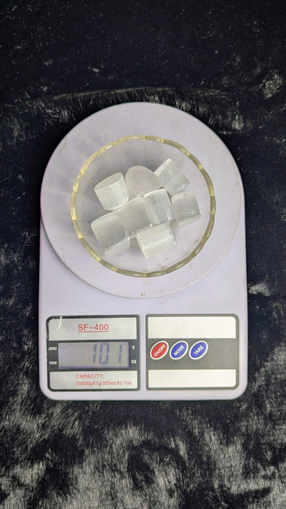 Selenite Natural Crystal Healing Stone Tumble / Pocket Stone-100 gm-Maitri Export | Crystals Store
