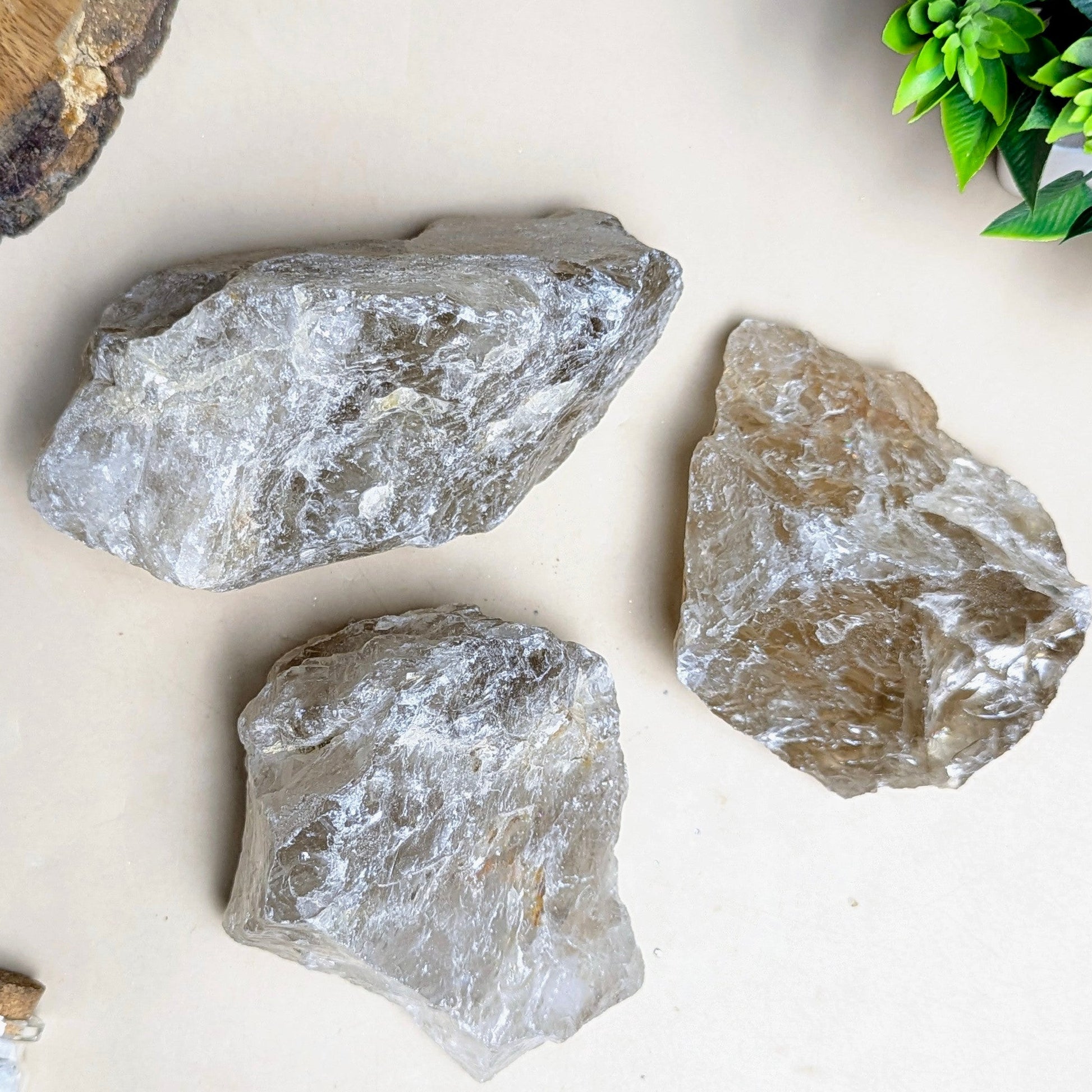 Smokey Row/ Rough Stone (Big size)-500 gm-Maitri Export | Crystals Store