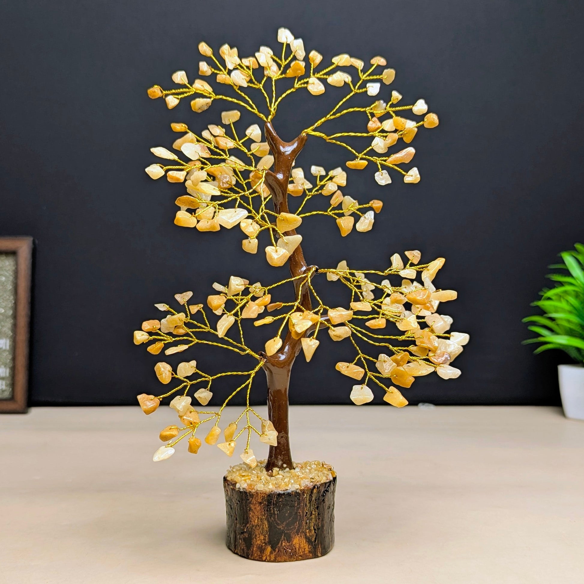 200 beads crystal stone tree-Yellow Aventurine-Maitri Export | Crystals Store