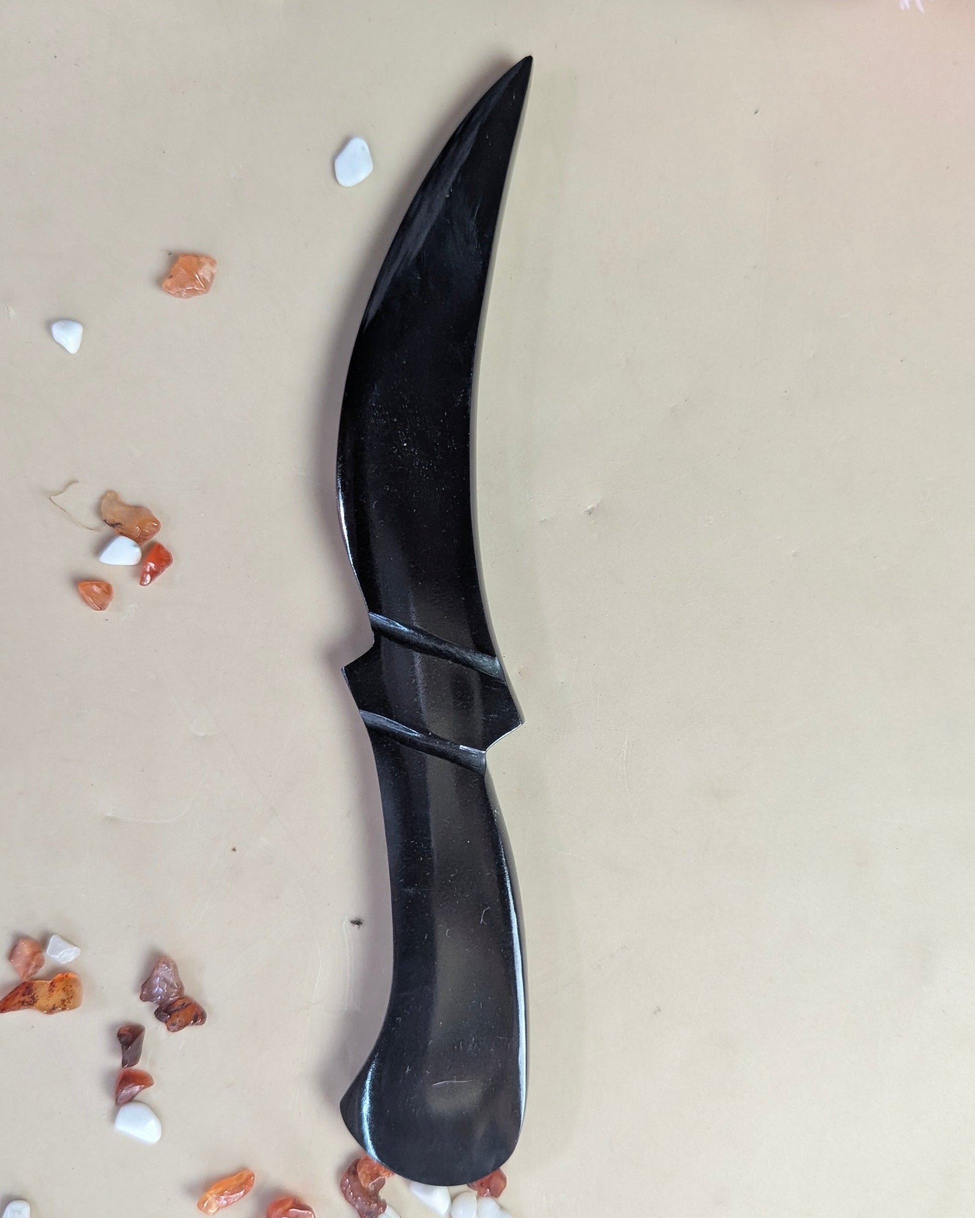 Selenite / black / opalite 6 Inch Knife-Black-7-Maitri Export | Crystals Store