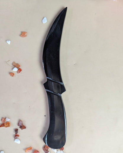Selenite / black / opalite 6 Inch Knife-Black-7-Maitri Export | Crystals Store