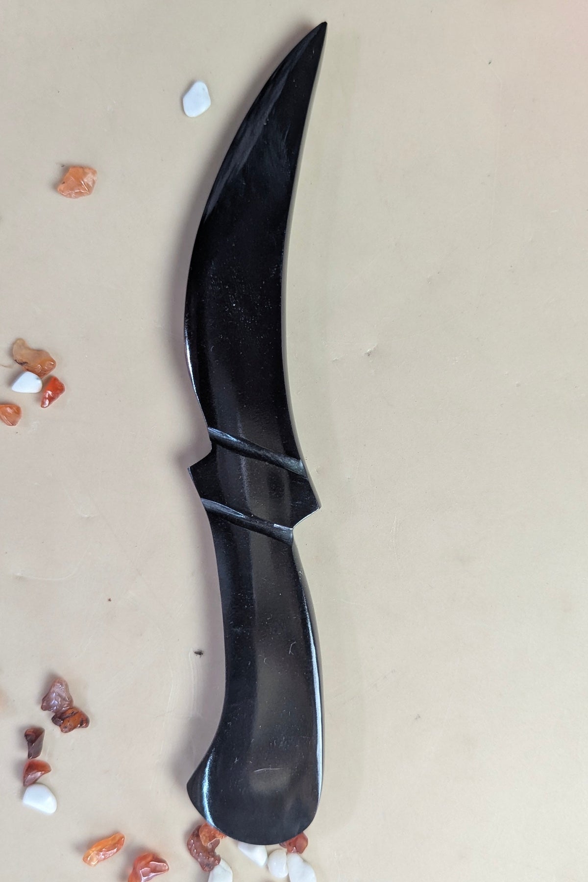 Selenite / black / opalite 6 Inch Knife-Black-5-Maitri Export | Crystals Store