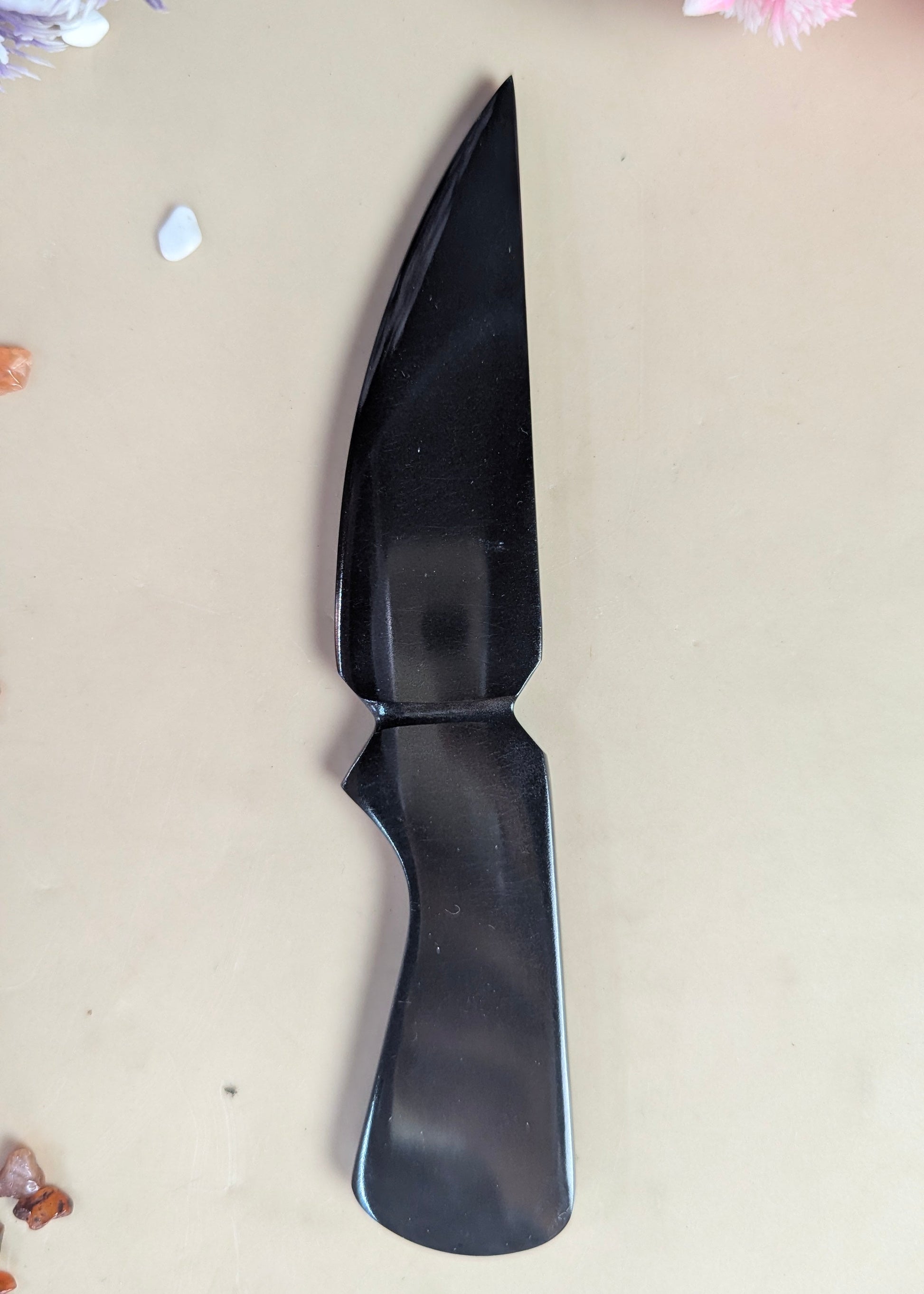 Selenite / black / opalite 6 Inch Knife-Black-9-Maitri Export | Crystals Store