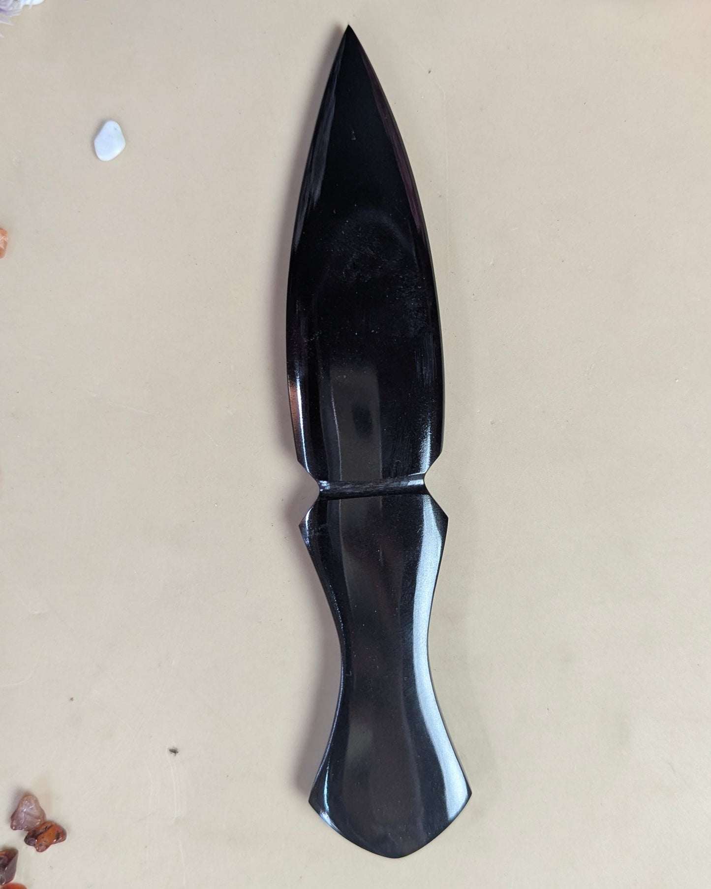 Selenite / black / opalite 6 Inch Knife-Black-10-Maitri Export | Crystals Store