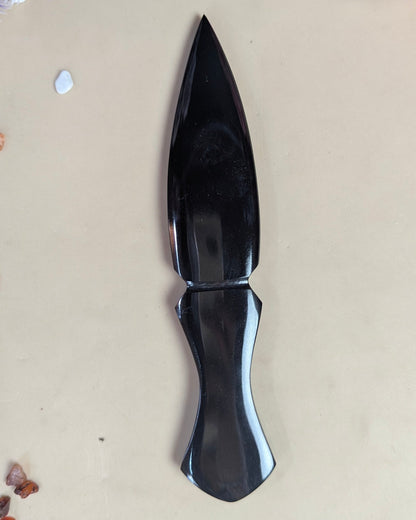 Selenite / black / opalite 6 Inch Knife-Black-10-Maitri Export | Crystals Store