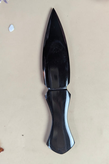 Selenite / black / opalite 6 Inch Knife-Black-8-Maitri Export | Crystals Store