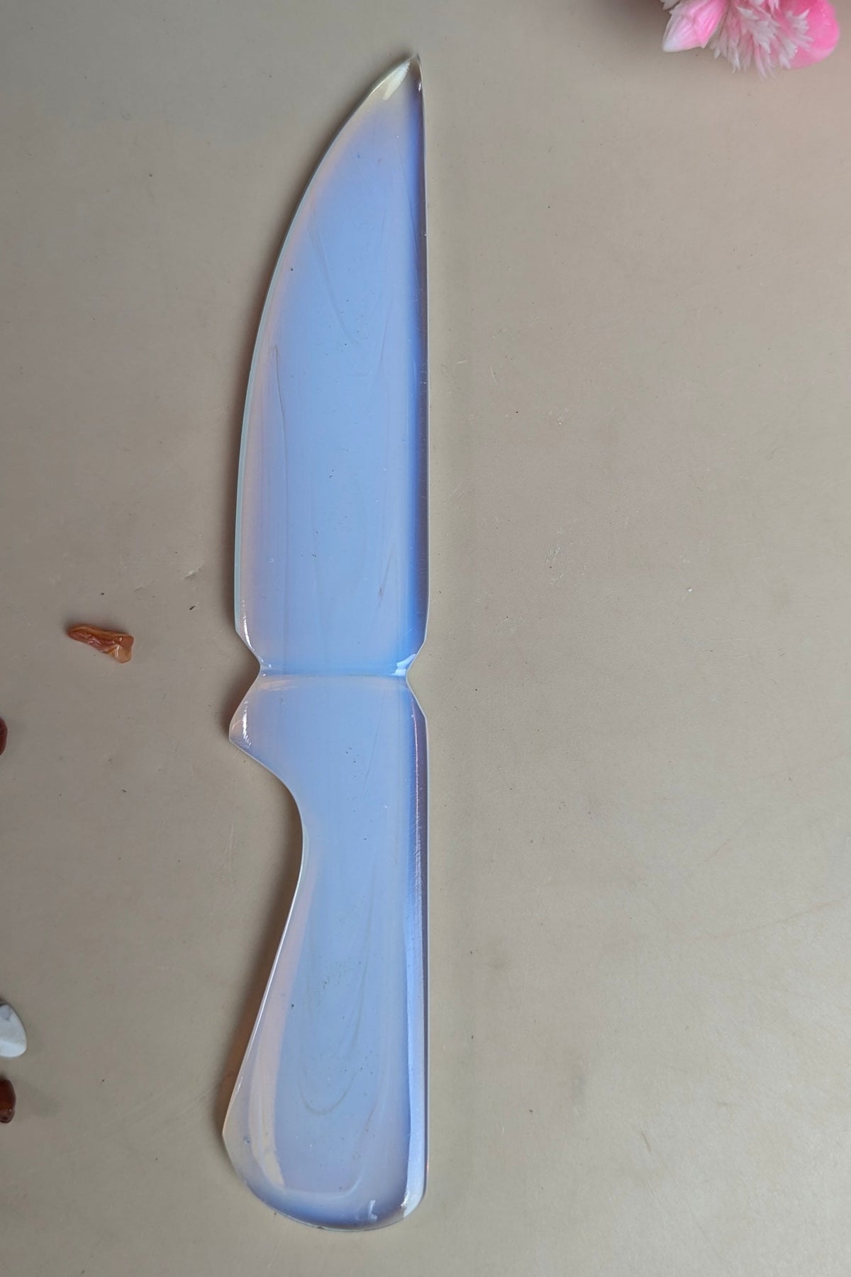 Selenite / black / opalite 6 Inch Knife-Opal-7-Maitri Export | Crystals Store