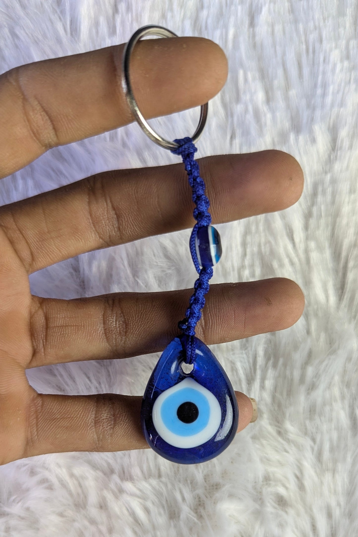 evil eye macrame keychain-Drop-Maitri Export | Crystals Store