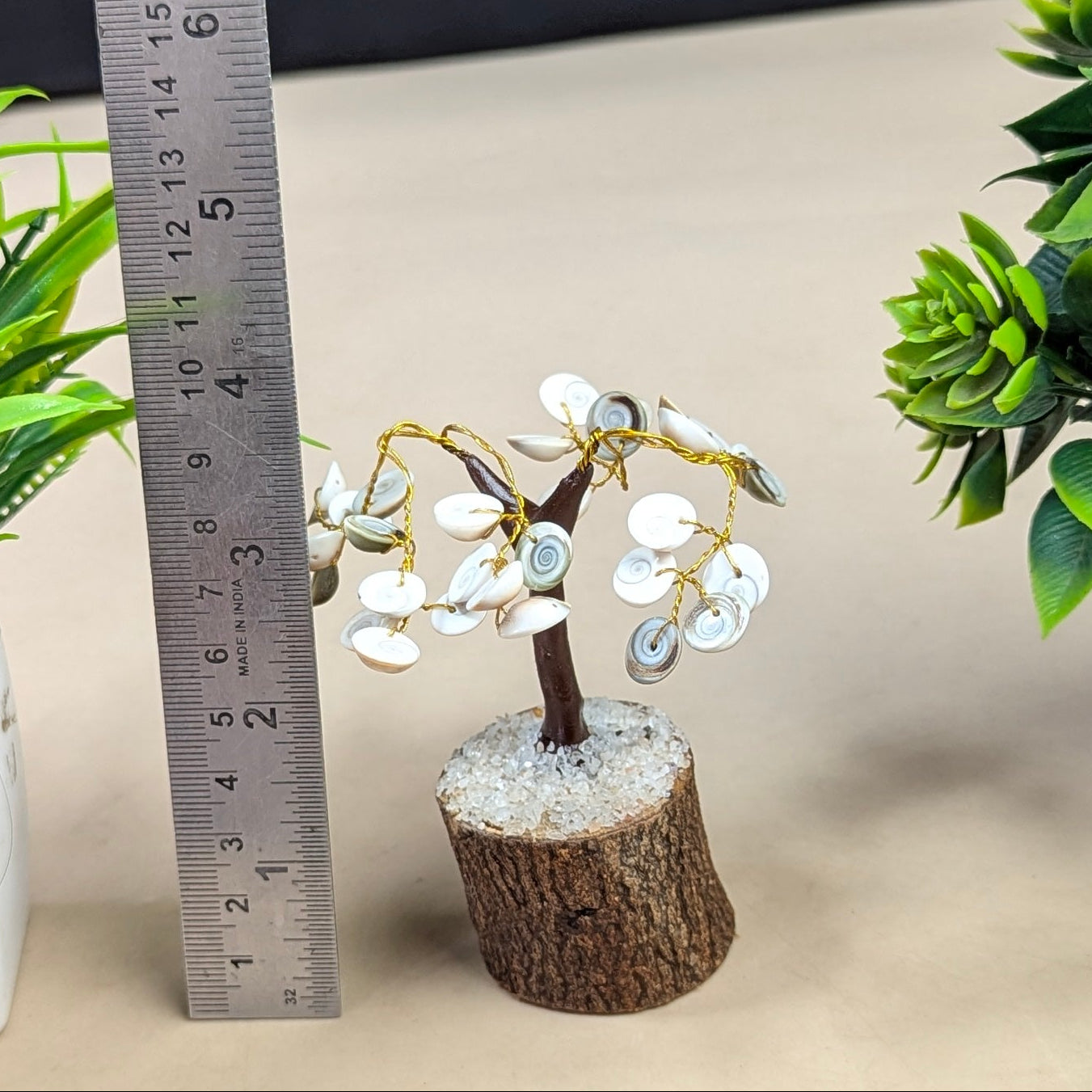 GomtiChakra 30 beads Tree Golden Wire-Maitri Export | Crystals Store