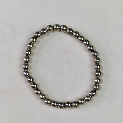 6mm round bead Stretchable crystal bracelets-Golden Pyrite-Maitri Export | Crystals Store