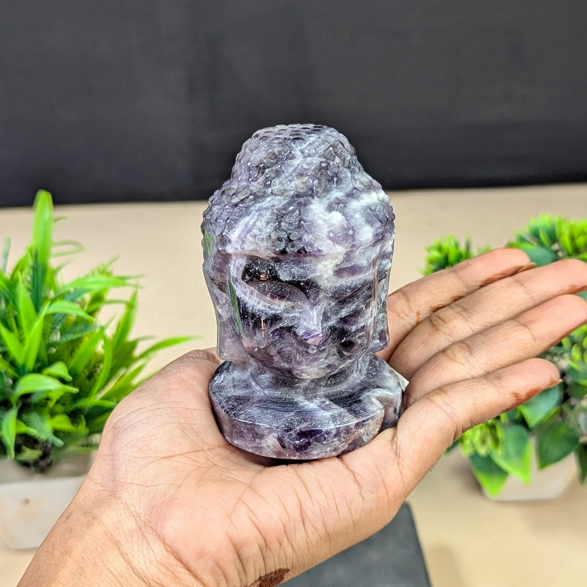 Buddha Head 3 inch-Amethyst-Maitri Export | Crystals Store