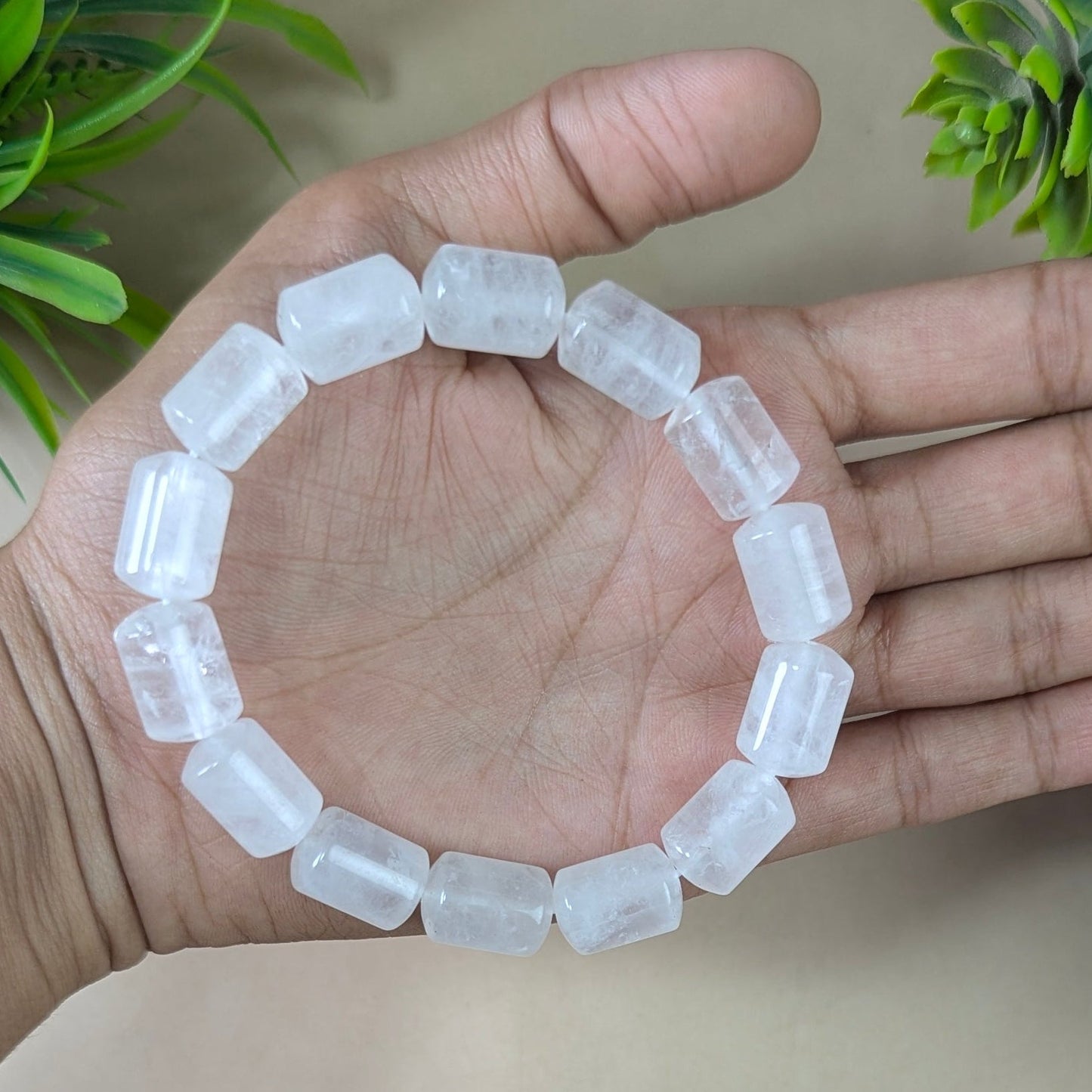 Natural Crystal Pipe Bracelet