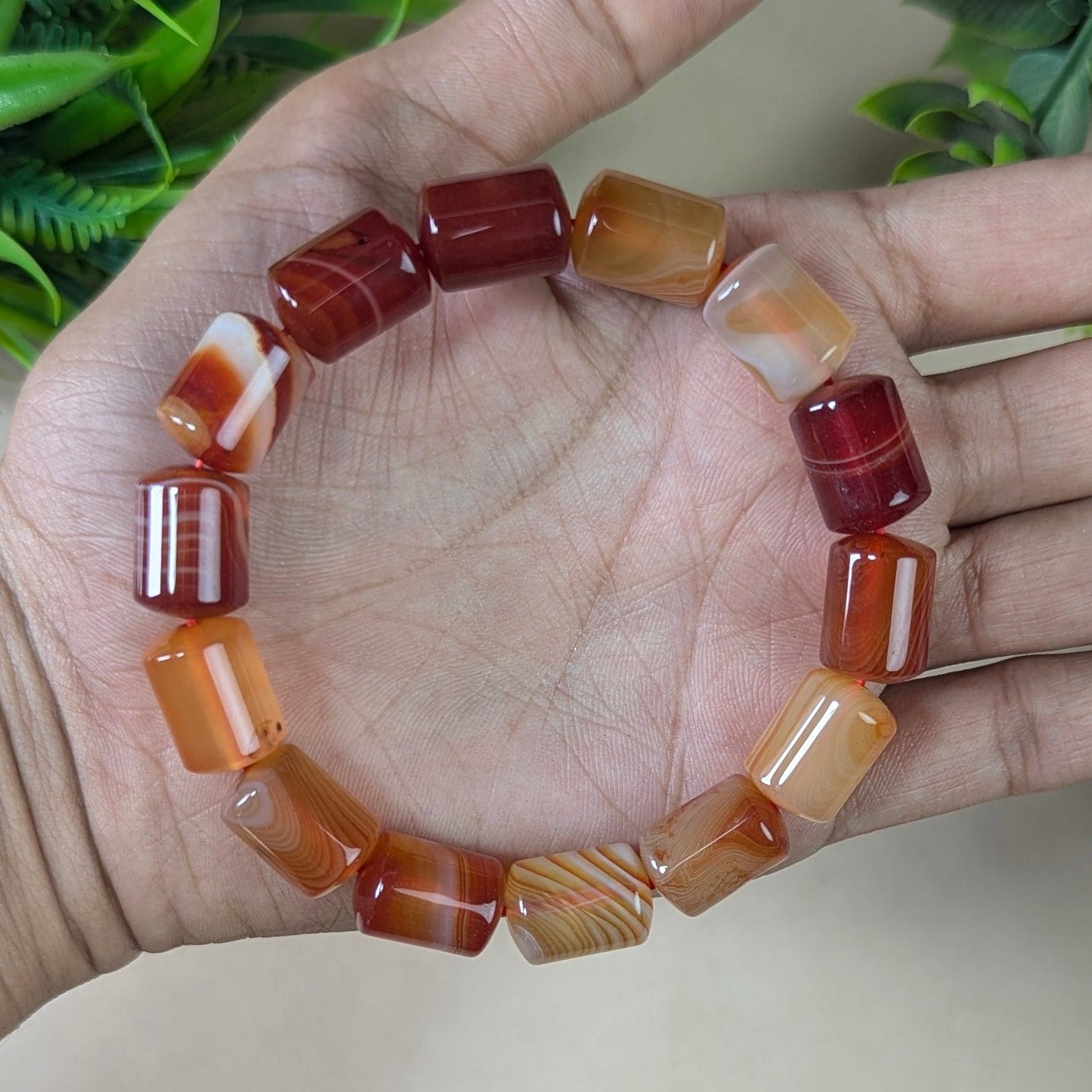Natural Crystal Pipe Bracelet